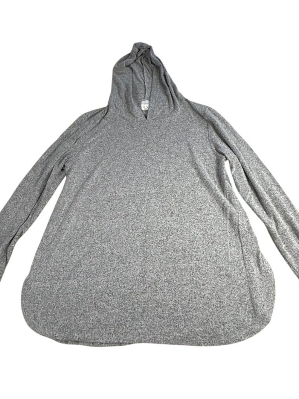Alfani Intimates Heather Gray Long Sleeve Hooded Tunic Top Women's XL Soft Light